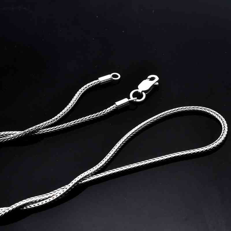 Silver Chain, 925 Sterling Silver Necklace, 19.7" Snake Chain