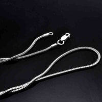 Silver Chain, 925 Sterling Silver Necklace, 19.7" Snake Chain