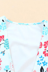 Floral Printed Open Front Bikini Cover-Up and Kimono Cardigan