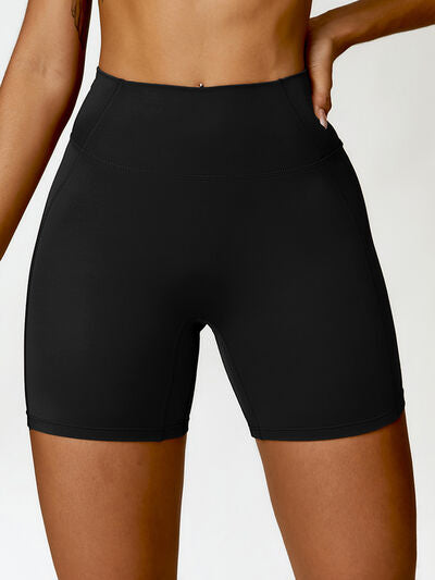 High Waist Active Sports Nylon Shorts Women's Yoga Pants Activewear