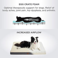 Bedsure Dog Bed for Large Dogs - Big Orthopedic Dog Bed with Removable Washable Cover, Egg Crate Foam Pet Bed Mat, Suitable for Dogs Up to 65 lbs