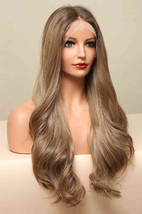 Golden Brown Long Hair Wig, 13*2" Lace Front Wigs Synthetic Long Wave 26" 150% Density in Golden Brown