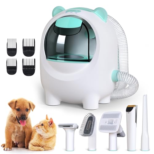 Aoresac Pet Hair Vacuum & Dog Grooming Kit, 12000Pa Strong & Grooming Vacuum Suction 99.99% Pet Hair, Large Capacity Dust Cup, Low Noise, 5 Pet Grooming Tools, Shedding Grooming for Dogs Cats