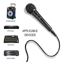 Shinco Handheld Wired Microphone, Cardioid Dynamic Vocal Mic with 13ft Cable and ON/Off Switch, Ideally Suited for Speakers, Karaoke Singing Machine, Amp, Mixer