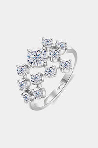 1.2 Carat Moissanite 925 Sterling Silver Statement Ring