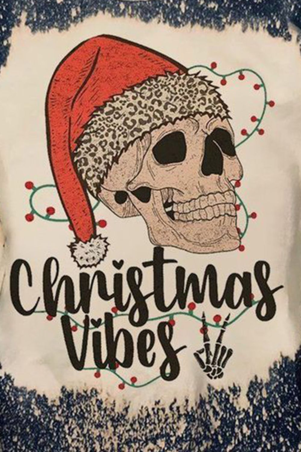 Round Neck Long Sleeve CHRISMAS VIBES Graphic Sweatshirt, ugly christmas sweaters