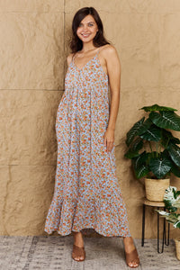 HEYSON Take Your Chances Full Size Floral Halter Neck Casual Maxi Dress