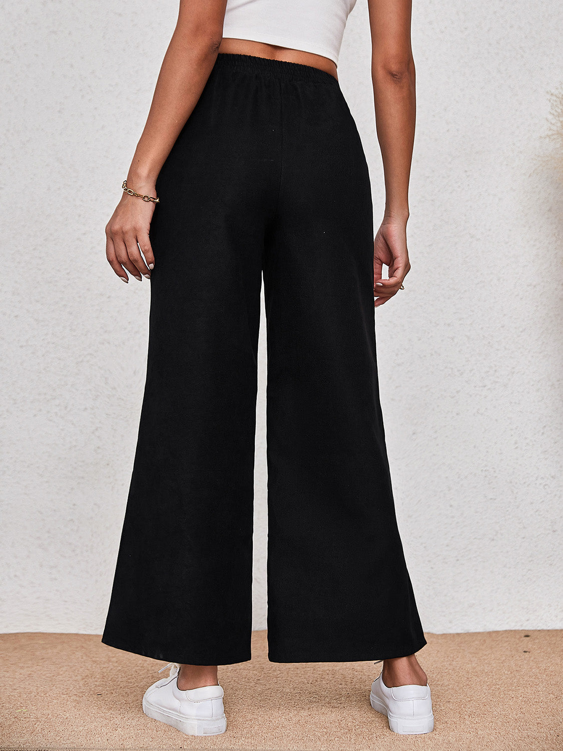 Wide Leg Slit Pants