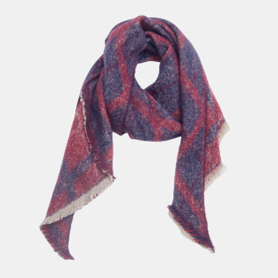 Raw Hem Polyester Fashion Oversized Scarf KESLEY