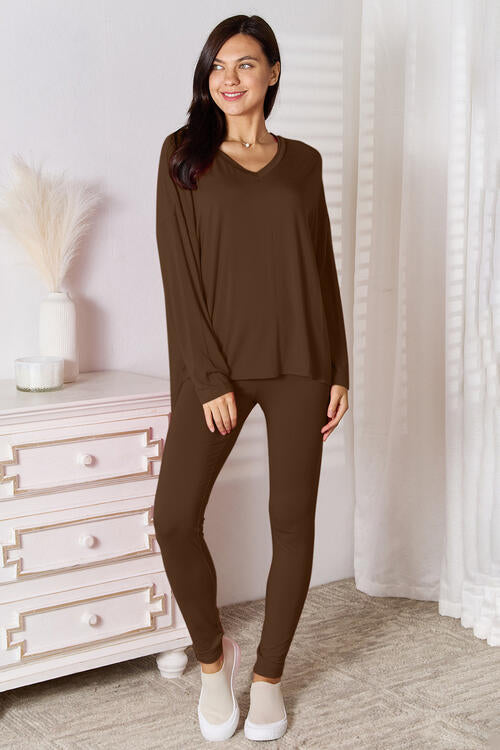 Matching Fashion Set Long Sleeve T Shirt and Pants Casual Lounge Set Petite and Plus Size Fashion