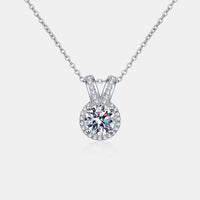 1 Carat Moissanite Rabbit Ears Shape Pendant Necklace