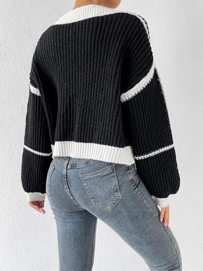 Womens Fashion Open Front Sweater Dropped Shoulder Cardigan