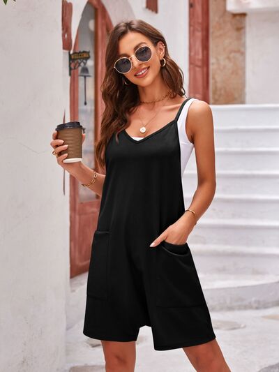 Dresses, women’s fashion, cute clothes, women’s clothing, black dress, simple dress, casual black dress, romper with pockets, black romper