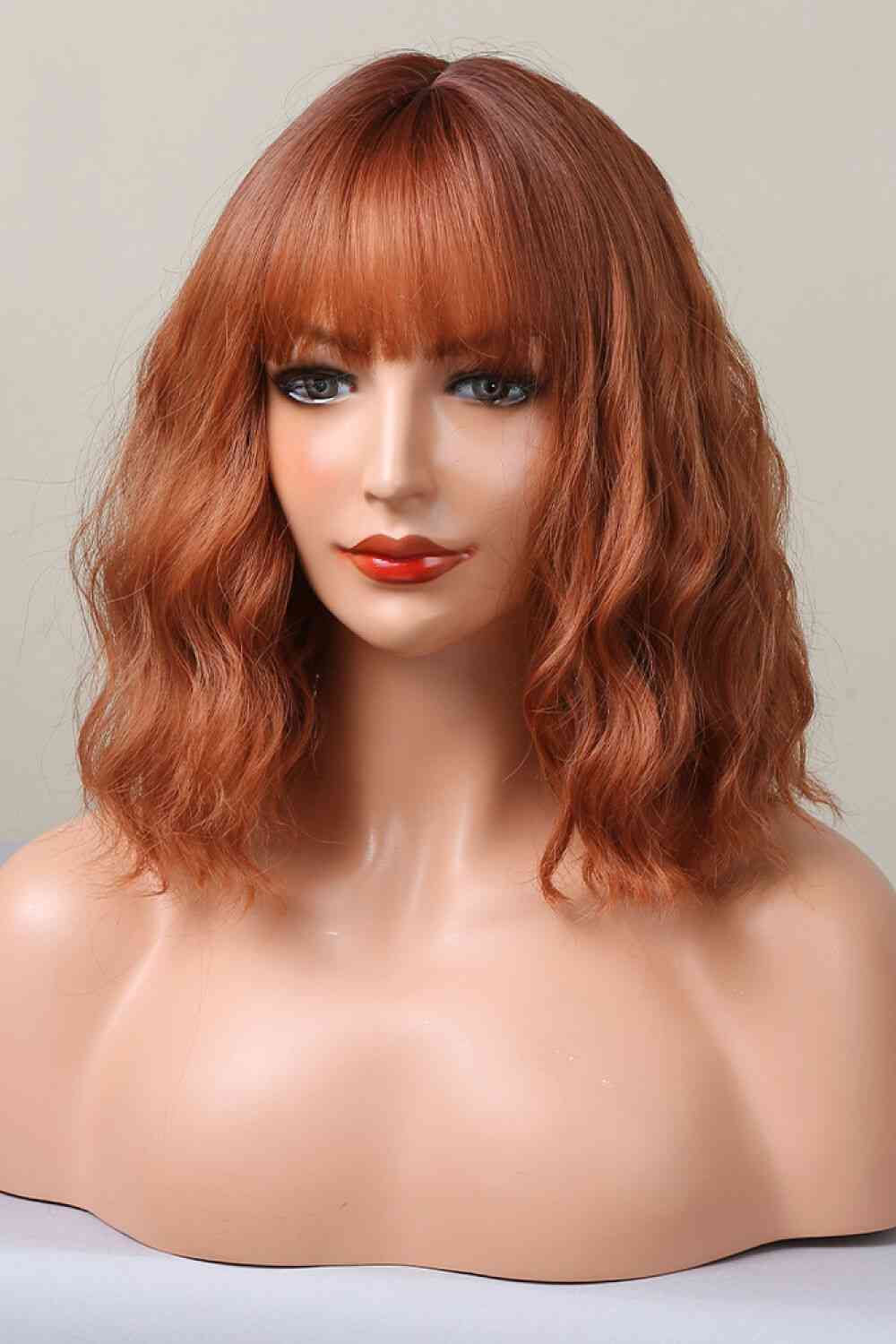 Pink BoB Wavy Synthetic Wigs 12 inch Short Curly Hair Wig