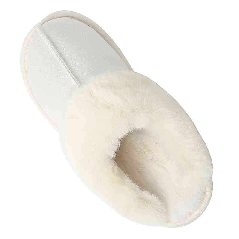 Suede Center Seam Slippers Lounge Shoes