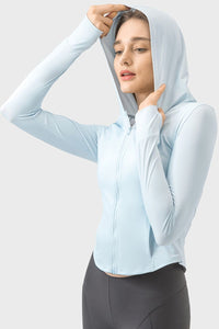 Women's Sports Zip Up Hoodies with Pockets Long Sleeve Active Outerwear Light Jacket KESLEY