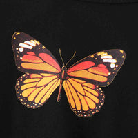 Girls Round Neck Butterfly Graphic Long Sleeve T-Shirt Kids Cotton Clothing and Gifts