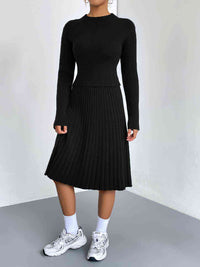 shirt, black long sleeve shirt, skirt, fashion set, womens clothing, womens fashion set, clothing sets, shirt and skirt set, winter clothes, cute clothes, long sleeve shirts, sweater shirts, knit skirts, black outfits, black clothes, popular womens clothes, work clothes, casual work clothes, warm clothes, comfortable clothes, cute clothes, outfit ideas, nice womens clothing, mature outfit ideas, nice cheap womens clothes, tiktok fashion, sweaters, fashion sweaters, long sleeve shirts