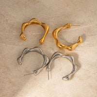 Stainless Steel C-Hoop Earrings