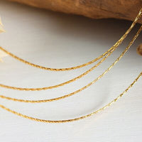 18K Gold-Plated Multi-Layer Clavicle Chain Necklace