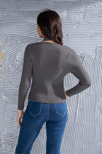 Sweaters, Sweater, Long Sleeve Top, halter top, long sleeve, grey top, Women’s fashion, women’s clothing, cute clothes, women’s clothes, comfortable women’s clothing, outfit ideas