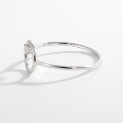 Circle Ring  925 Sterling Silver Top Zircon Dainty Luxury Ring