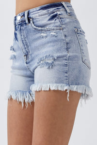 Jean Shorts High Rise Acid Wash Women's Denim Shorts Cotton Ladies Fashion