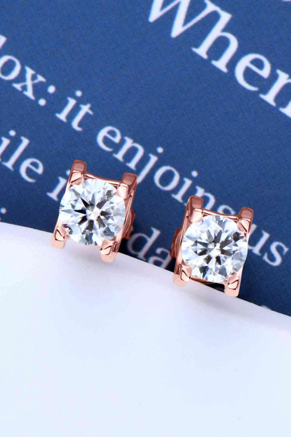 Moissanite Stud Earrings,  925 Sterling Silver Stud Earrings