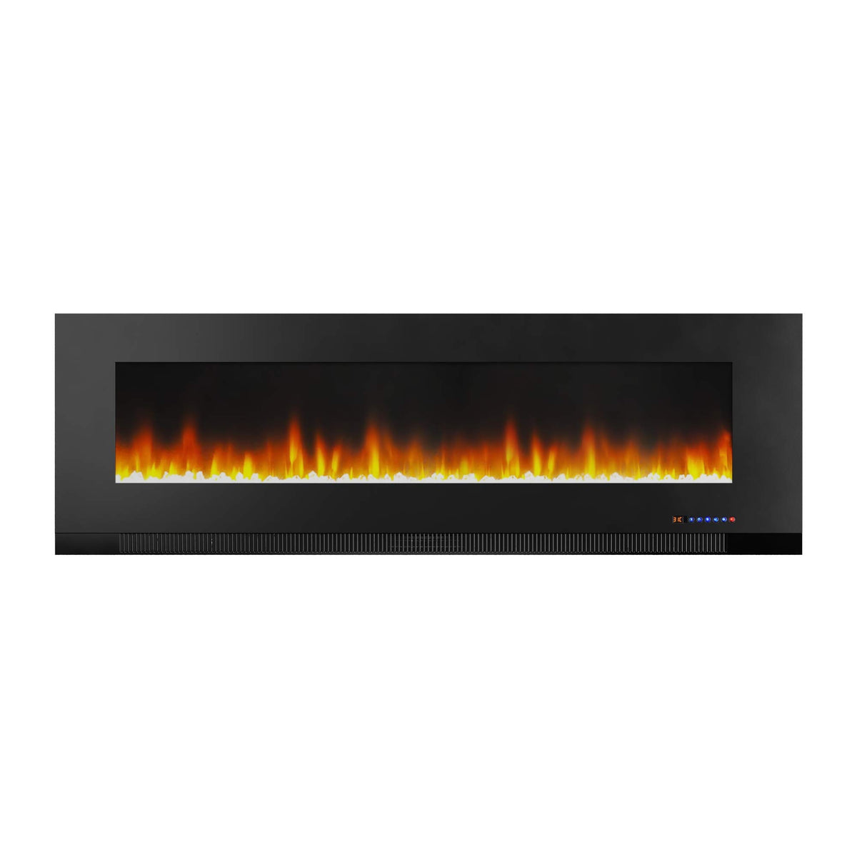 Amazon Basics Wall-Mounted Recessed Electric Fireplace - 60 inches, Black