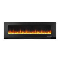 Amazon Basics Wall-Mounted Recessed Electric Fireplace - 60 inches, Black