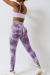 High Waist Tie-Dye Long Sports Yoga Pants Nylon and Spandex