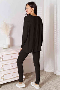 Matching Fashion Set Long Sleeve T Shirt and Pants Casual Lounge Set Petite and Plus Size Fashion