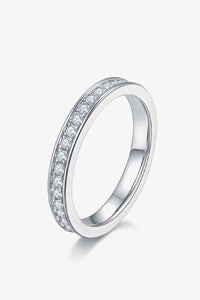 KESLEY Moissanite Ring Band 925 Sterling SIlver Waterproof Tarnish Free Dainty Eternity RIng