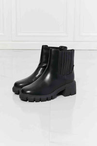 Black Booties, Shoes What It Takes Lug Sole Chelsea Boots in Black