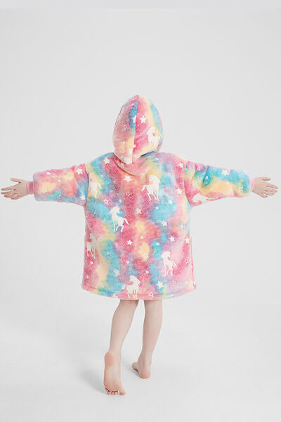 Luminous Pattern Oversize Long Sleeve Fuzzy Hoodie Kids Fashion and Gifts