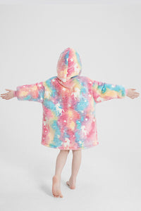 Luminous Pattern Oversize Long Sleeve Fuzzy Hoodie Kids Fashion and Gifts