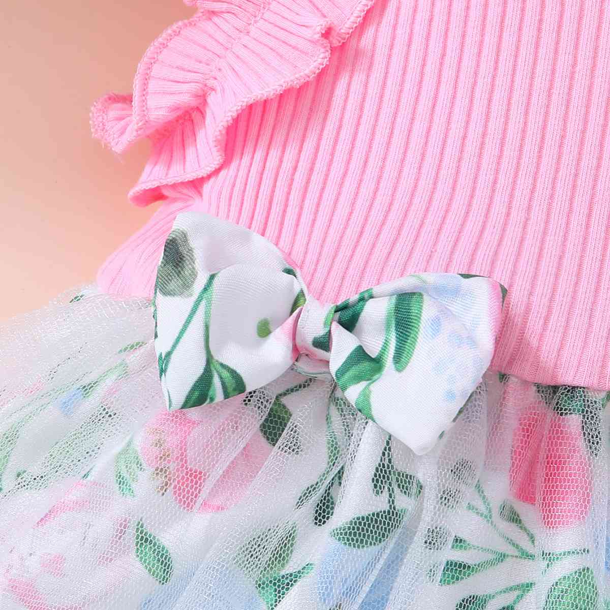 Baby Girl Floral Bow Detail Dress Baby Clothing