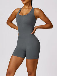 Racerback Cutout Active Workout Gym Yoga Romper