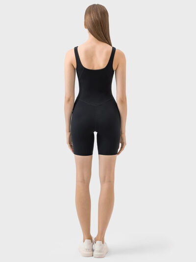 Activewear Sports Nylon Romper Wide Strap Yoga Sports Womens Romper