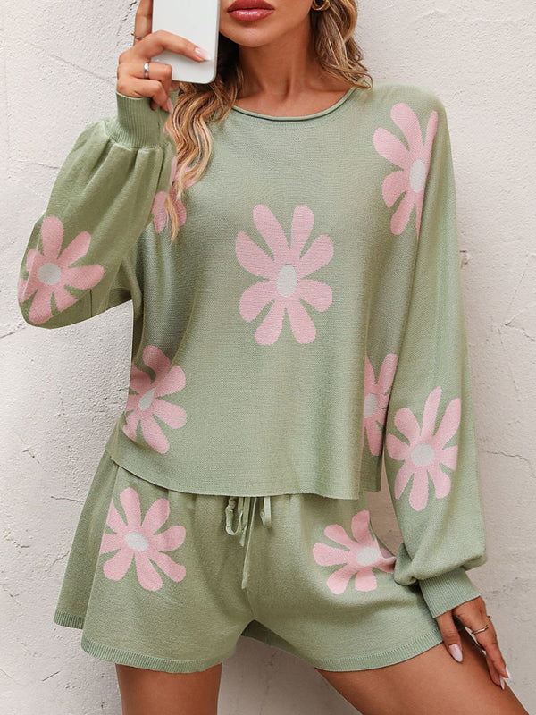 clothes, lounge wear, pijamas, top and short set, pink flower and green top set, cute clothes, popular clothes, trending, gift ideas, sleep over outfit ideas, sexy clothes,