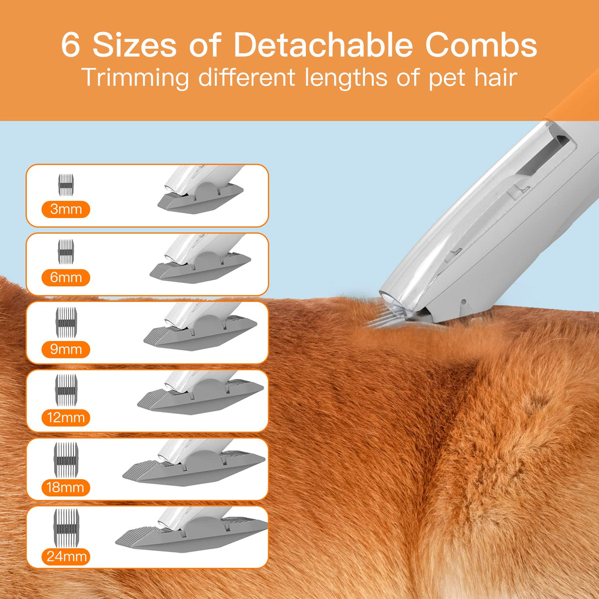 AIRROBO Dog Hair Vacuum & Dog Grooming Kit, 12000Pa Strong Pet Grooming Vacuum, 2L Large Capacity Dog Vacuum for Shedding Grooming Hair, Quiet, 5 Pet Grooming Tools, PG100