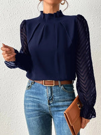 tops, blouse, shirts, long sleeve shirts, womens fashion, womens clothing, sheer tops, sheer sleeve tops, lace tops, womens long sleeve shirts, long sleeve tops, nice tops, work clothes, professional work clothes, birthday gifts, anniversary gifts, holiday gifts, womens clothing