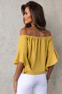 Women's Casual Shirt Off-Shoulder Tie Hem Blouse