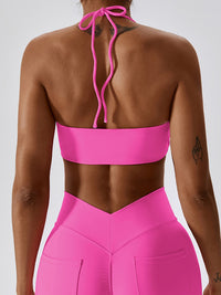 yoga outfits, yoga tops, yoga shirts, comfortable workout clothes, pink workout outfits, sexy pink workout clothes, gift ideas, comfortable outfits, popular gym clothes for women, sport clothes, halter yoga shirts, yoga,  comfortable clothes for the house, cute clothes, barbie inspired,