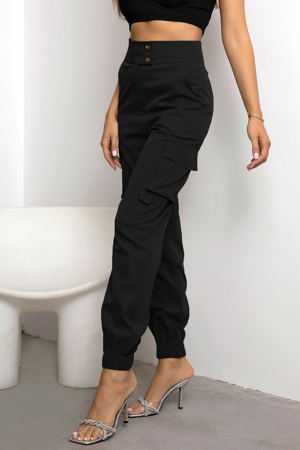 Women's High Waist Cargo Pants