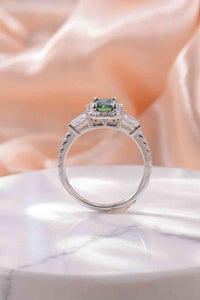 Emerald Shape Moissanite Ring, 1 Carat Moissanite 925 Sterling Silver Ring