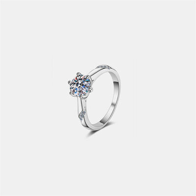 1 Carat Moissanite Ring  925 Sterling Silver Womens Jewelry Engagement Ring and Cocktail Fashion Jewelry