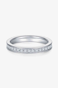 KESLEY Moissanite Ring Band 925 Sterling SIlver Waterproof Tarnish Free Dainty Eternity RIng