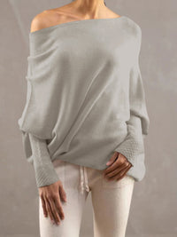 sweater, gray sweaters, grey long sleeve shirt, grey long sleeve sweater shirt, off the shoulder shirts, classy shirts, clothes, womens clothes, womens fashion, classy long sleeve shirts, designer fashion, warm sweaters, warm shirts, comfortable sweaters, fashionable sweaters, nice clothes, mature clothes, clothes for moms, sexy classy shirts, sweaters for the spring, spring fashion, casual clothes, kesley boutique, fashion outfit ideas, baggy long sleeve shirts, cute clothes, nice clothes