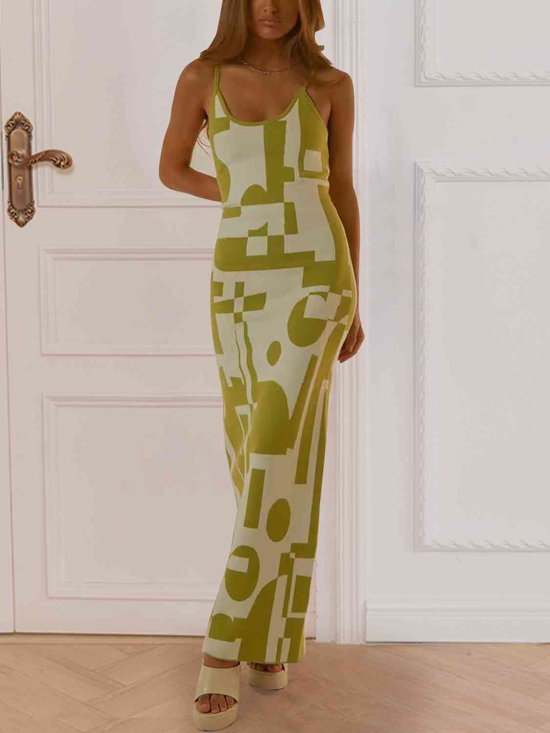 Dresses, confortable dresses, long dresses, sweater dress, casual dress, women’s clothing, trending fashion, new women’s fashion, popular dresses, cami dress, spaghetti sleeve dress, cool dresses, designer clothing, nice dresses, casual vacation dress, holiday vacation dress, cool pattern clothing, printed dress, green print dress